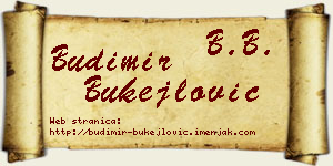 Budimir Bukejlović vizit kartica